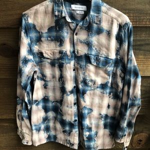 Urban Outfitters Distressed Dye Flannel